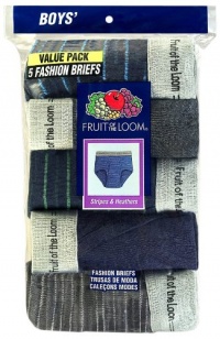 Fruit of the Loom Boys 8-20 Assorted Fashion Brief 5-Pack Fruit of the Loom Boys 8-20 Assorted Fashion Brief 5-Pack