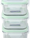 Kinetic Go Green GlassLock 1332 17-Ounce Square Glass Food-Storage Containers with Locking Lids, Set of 3