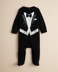 Everyday is a black tie event with Sara Kety's cute coat-and-tails print footie. Everyday is a black tie event with Sara Kety's cute coat-and-tails print footie.