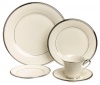 Lenox Solitaire Platinum-Banded Fine China 20-Piece Dinnerware Set, Service for 4