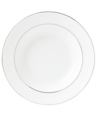In 18th century England, Josiah Wedgwood, creator of the world famous Wedgwood ceramic ware, established a tradition of outstanding craftsmanship and artistry which continues today. The heirloom-quality Signet Platinum dinnerware pattern is designed for formal entertaining, in pristine white bone china banded with polished platinum.