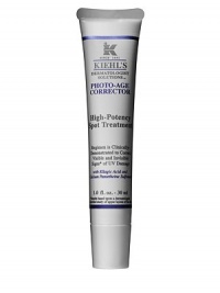 Our High-Potency Spot Treatment powerfully reserves UV Damage three ways: provides instant luminosity & radiance, reverses visible damage on skin surface, and inhibits invisible damage from rising to the surface.Apply on areas of concern for targeted action (such as on intense, stubborn spots) OR apply over the entire face and decollete' for preventative action (such as blotchiness and hyperpigmentation). 1 oz. Our High-Potency Spot Treatment powerfully reserves UV Damage three ways: provides instant luminosity & radiance, reverses visible damage on skin surface, and inhibits invisible damage from rising to the surface.Apply on areas of concern for targeted action (such as on intense, stubborn spots) OR apply over the entire face and decollete' for preventative action (such as blotchiness and hyperpigmentation). 1 oz.