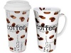 Konitz Coffee Collage Collection To Stay/Go Mega Mugs, Set of 2