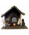 Rustic and understated, this stable illuminates the brilliance of Jesus' birth all the more. Handcrafted detailing and muted hues set the stage for Nao by Lladro's beautiful nativity figurines.