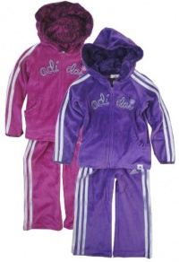 Adidas Girls Athletic Hooded Fleece 2 Piece Set Adidas Girls Athletic Hooded Fleece 2 Piece Set