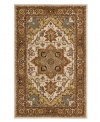 An elegant pattern, this Nourison rug features a design that melds classic Persian motifs with chic, natural color. With its opulent 100% natural wool construction, this yarn-dyed and meticulously hand-tufted rug offers a beautiful accent to traditional home décor. (Clearance)