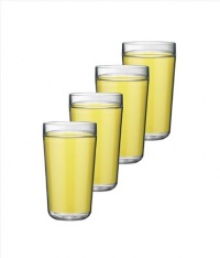 Kraftware Double Wall Insulated 24-Ounce Acrylic Drinkware, Lemon Yellow, Set of 4 Kraftware Double Wall Insulated 24-Ounce Acrylic Drinkware, Lemon Yellow, Set of 4