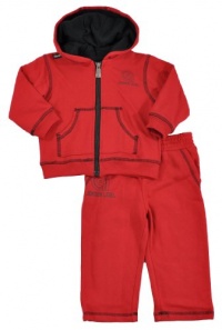 Akademiks Sporty Jeanius 2-Piece Sweatsuit (Sizes 0M - 9M) - red, 3 - 6 months Akademiks Sporty Jeanius 2-Piece Sweatsuit (Sizes 0M - 9M) - red, 3 - 6 months