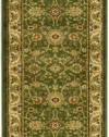 Area Rug 2x6 Runner Traditional Sage - Ivory Color - Safavieh Lyndhurst Rug from RugPal