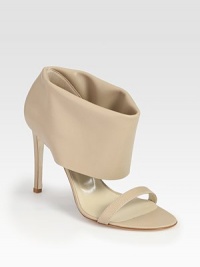 Luscious leather silhouette with an open front and a skinny heel. Self-covered heel, 4 (100mm)Leather upperLeather lining and solePadded insoleMade in ItalyOUR FIT MODEL RECOMMENDS ordering one half size up as this style runs small. Luscious leather silhouette with an open front and a skinny heel. Self-covered heel, 4 (100mm)Leather upperLeather lining and solePadded insoleMade in ItalyOUR FIT MODEL RECOMMENDS ordering one half size up as this style runs small.