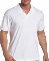 Calvin Klein Men's Short Sleeve Liquid Cotton Polo, White, X-Large