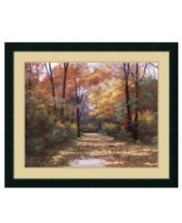 Artist Diane Romanello captures fall foliage at its peak in Autumn Road. A wooden frame with a matte black finish finishes this room-defining landscape with timeless, understated elegance. Artist Diane Romanello captures fall foliage at its peak in Autumn Road. A wooden frame with a matte black finish finishes this room-defining landscape with timeless, understated elegance.