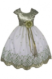AMJ Dresses Inc Girls Sage Flower Girl Wedding Party Dress Size 4 AMJ Dresses Inc Girls Sage Flower Girl Wedding Party Dress Size 4