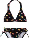 Roxy Kids Girls 2-6X Shore Halter Swimwear Set, New Black, 3T