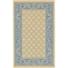Couristan 1016/5500 Recife Garden Lattice Round Natural/Blue Rug, 8-Feet 6-Inch Round rug