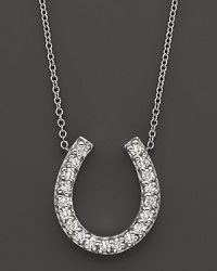 Horseshoe Diamond Pendant Necklace in 14K White Gold, 0.20 ct.t.w. Horseshoe Diamond Pendant Necklace in 14K White Gold, 0.20 ct.t.w.
