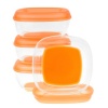 Vital Baby Press 'n' Pop Freezer Pots, Orange, 3 Ounce, 4 Pack