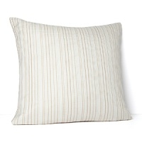 Luminous gold and silver stripes embroidery against a cream ground, this Hudson Park sham charms with a wavy modern texture. Luminous gold and silver stripes embroidery against a cream ground, this Hudson Park sham charms with a wavy modern texture.