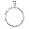 Sterling Silver 39.4 x 3.1mm 1oz Silver Town Plain Coin Bezel Pendant