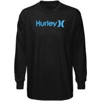 Hurley One And Only T-Shirt - Long-Sleeve - Boys' Black/Royal, L Hurley One And Only T-Shirt - Long-Sleeve - Boys' Black/Royal, L