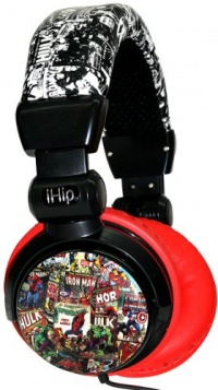 iHip MVF10264RT Marvel Retro Extreme DJ Headphone, Red/Black iHip MVF10264RT Marvel Retro Extreme DJ Headphone, Red/Black