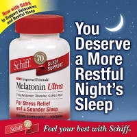 Schiff Melatonin Ultra. 300 Tablets. 3mg Melatonin + 25mg L-Theanine + 25mg GABA + Chamomile & Valerian Extracts