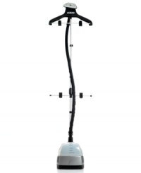Tired of wrinkles? Bring new life to clothing, drapes, upholstery and more with 90 minutes of continuous steam that is ready to take charge of creases and kinks around the house in just 45 seconds! With 1500 watts of power, this steamer does it all with a 360º rotating hanger, 5 cool-touch hose, telescopic pole for easy reaching, clips for steaming pants and so much more! 1-year warranty. Model GS28. Tired of wrinkles? Bring new life to clothing, drapes, upholstery and more with 90 minutes of continuous steam that is ready to take charge of creases and kinks around the house in just 45 seconds! With 1500 watts of power, this steamer does it all with a 360º rotating hanger, 5 cool-touch hose, telescopic pole for easy reaching, clips for steaming pants and so much more! 1-year warranty. Model GS28.