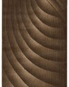Nourison Zanibar Solid Wave Brown 2.0-Feet by 5.9-Feet Polyacrylic Area Rug