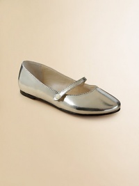 Essential Mary Janes flats are crafted in lush leather with shiny metallic upper.Slip-on with top strapPatent leather upperLeather liningLeather soleImported Essential Mary Janes flats are crafted in lush leather with shiny metallic upper.Slip-on with top strapPatent leather upperLeather liningLeather soleImported