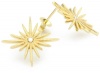 Mizuki 14k Gold and Diamond Sunburst Post Earrings