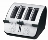 T-fal TT7461002A Avante Deluxe 4-Slice Toaster with Bagle Function, Black