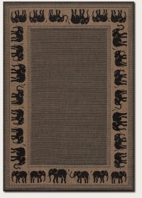 Couristan 1588/1021 Recife Elephant Cocoa/Black Rug, 3-Feet 9-Inch by 5-Feet 5-Inch Couristan 1588/1021 Recife Elephant Cocoa/Black Rug, 3-Feet 9-Inch by 5-Feet 5-Inch