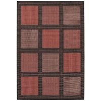 Couristan Recife Summit Indoor/Outdoor Area Rug - Terra Cotta/Black Size - 5.10 x 9.2 ft. Couristan Recife Summit Indoor/Outdoor Area Rug - Terra Cotta/Black Size - 5.10 x 9.2 ft.