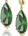 Judith Ripka Candy Candy Stone Pear On Green Drop Earrings