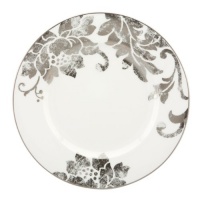 Lenox 822834 Silver Applique Dinner Plate, White Lenox 822834 Silver Applique Dinner Plate, White