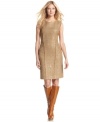 MICHAEL Michael Kors mixes frayed details, tweed and sequins for a captivating effect on this new sheath.