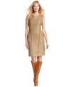 MICHAEL Michael Kors mixes frayed details, tweed and sequins for a captivating effect on this new sheath.