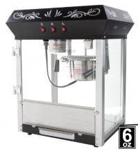 Deluxe 6oz Black Popcorn Maker Machine by Paramount - New Full Size 6 oz Popper Deluxe 6oz Black Popcorn Maker Machine by Paramount - New Full Size 6 oz Popper