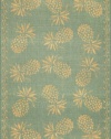 Tommy Bahama Rugs Thatcher Pineapple Aqua Indoor / Outdoor Rug 3'3 x 4'11