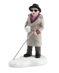 Get inside Ralphie's head with the Then They'd Be Sorry figurine from the A Christmas Story Village. Convinced he'll go blind from having his mouth washed out with soap, the melodramatic boy is shown asking for change, cold and alone with his cane. Get inside Ralphie's head with the Then They'd Be Sorry figurine from the A Christmas Story Village. Convinced he'll go blind from having his mouth washed out with soap, the melodramatic boy is shown asking for change, cold and alone with his cane.
