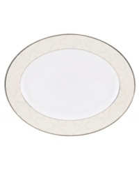 Classic florals and precious platinum give Organdy dinnerware an elegant sensibility that sets special occasions apart. Crafted of fine bone china by Lenox, the oval platter will be part of your dining tradition for decades to come. Classic florals and precious platinum give Organdy dinnerware an elegant sensibility that sets special occasions apart. Crafted of fine bone china by Lenox, the oval platter will be part of your dining tradition for decades to come.