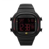 Adidas Men's Seoul ADH2147 Black Rubber Quartz Watch with Digital Dial Adidas Men's Seoul ADH2147 Black Rubber Quartz Watch with Digital Dial