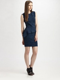 Artful style in its truest form, this statement piece is rendered in timeless jacquard with a peplum waist detail and an exposed back zipper. CrewneckSleevelessDrop waistPeplum detailBack zipperFully linedAbout 24 from natural waistRayonDry cleanImportedModel shown is 5'10 (177cm) wearing US size Small. Artful style in its truest form, this statement piece is rendered in timeless jacquard with a peplum waist detail and an exposed back zipper. CrewneckSleevelessDrop waistPeplum detailBack zipperFully linedAbout 24 from natural waistRayonDry cleanImportedModel shown is 5'10 (177cm) wearing US size Small.