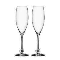A great gift for newlyweds or a romantic anniversary, this set of champagne flutes celebrates being madly in love.
