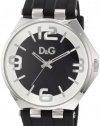 D&G Dolce & Gabbana Men's DW0582 Carson Round Oversize Dial Black Silicone Strap Watch