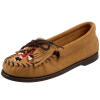 Minnetonka Thunderbird Moccasin (Toddler/Little Kid),Tan,9 M US Toddler