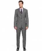With a dapper, old-school air, this slim fit suit from Calvin Klein takes a classic and makes it cool.