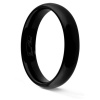 KNIGHTLY-4mm Black Tungsten Carbide Domed Wedding Band Ring (Size 4-15)