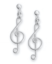 The perfect gift for the musically inclined. Giani Bernini's sterling silver earrings feature a G-Clef music note design. Approximate drop: 7/8 inch. Approximate width: 1/2 inch. The perfect gift for the musically inclined. Giani Bernini's sterling silver earrings feature a G-Clef music note design. Approximate drop: 7/8 inch. Approximate width: 1/2 inch.
