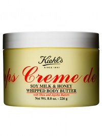 Luxuriously Whipped. Sinfully Addictive. New! Kiehl's Crème de Corps Soy Milk & Honey Whipped Body Butter. This rich, all over body moisturizer delivers deep, 24-hour hydration with an amazingly addictive whipped soy milk and honey scent. 8 oz. Luxuriously Whipped. Sinfully Addictive. New! Kiehl's Crème de Corps Soy Milk & Honey Whipped Body Butter. This rich, all over body moisturizer delivers deep, 24-hour hydration with an amazingly addictive whipped soy milk and honey scent. 8 oz.